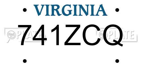 741ZCQ Virginia License Plate