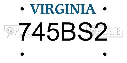 745BS2 Virginia License Plate