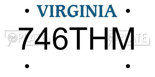 746THM Virginia License Plate