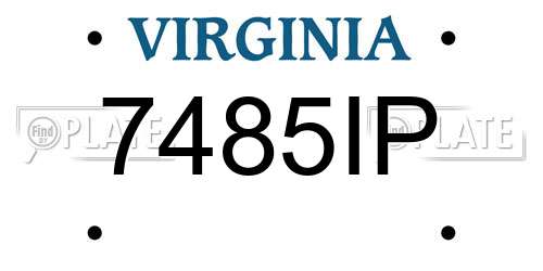 7485IP Virginia License Plate