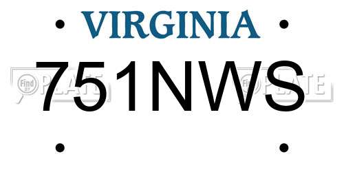 751NWS Virginia License Plate