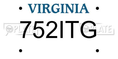 752ITG Virginia License Plate