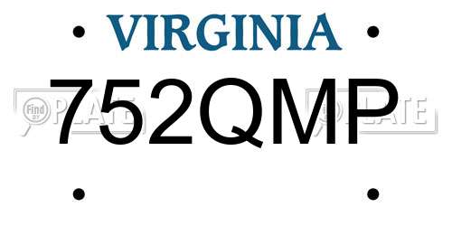 752QMP Virginia License Plate