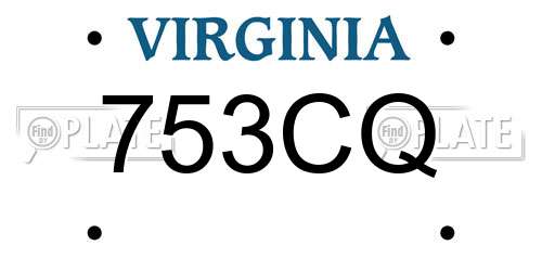 753CQ Virginia License Plate