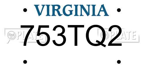 753TQ2 Virginia License Plate
