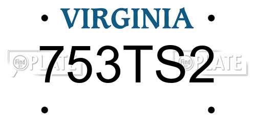 753TS2 Virginia License Plate