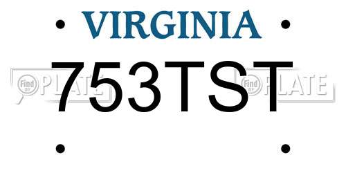 753TST Virginia License Plate