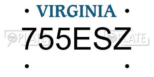 755ESZ Virginia License Plate