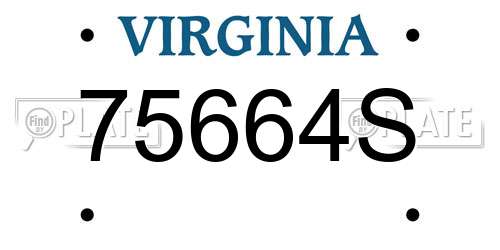75664S Virginia License Plate