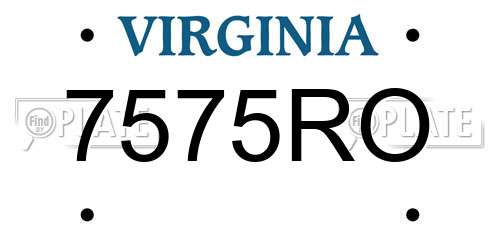7575RO Virginia License Plate