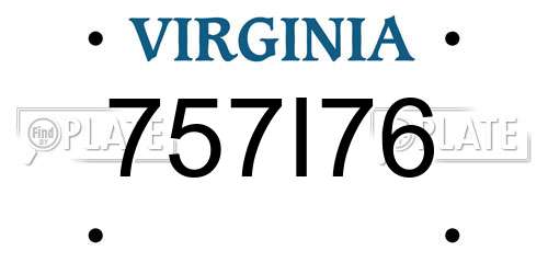 757I76 Virginia License Plate