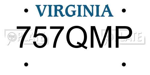 757QMP Virginia License Plate