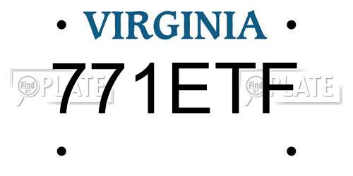 771ETF Virginia License Plate