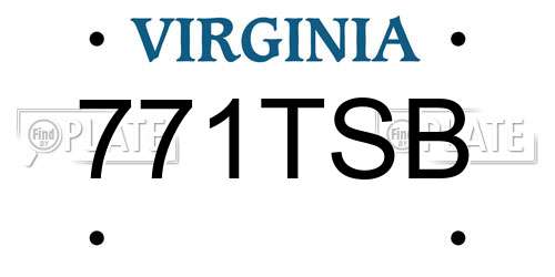 771TSB Virginia License Plate