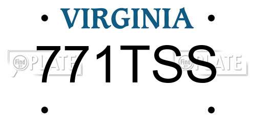 771TSS Virginia License Plate