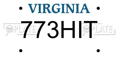 773HIT Virginia License Plate