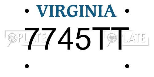 7745TT Virginia License Plate