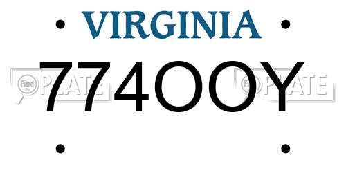 774OOY Virginia License Plate