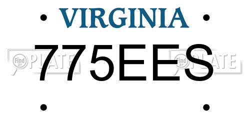 775EES Virginia License Plate