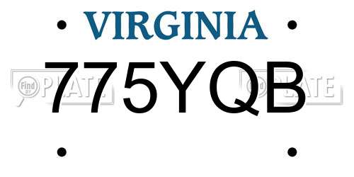 775YQB Virginia License Plate