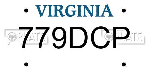 779DCP Virginia License Plate