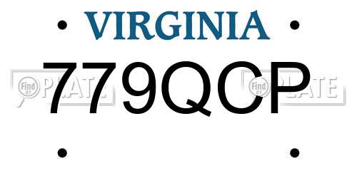 779QCP Virginia License Plate