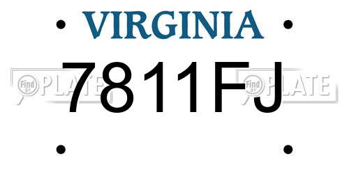 7811FJ Virginia License Plate