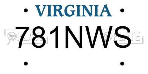 781NWS Virginia License Plate