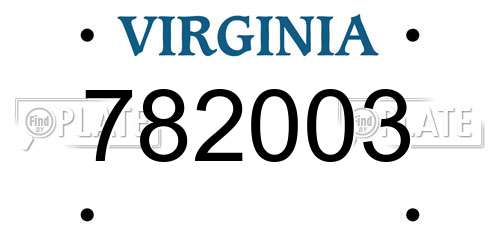 782003 Virginia License Plate