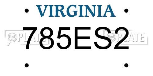 785ES2 Virginia License Plate