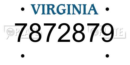 7872879 Virginia License Plate
