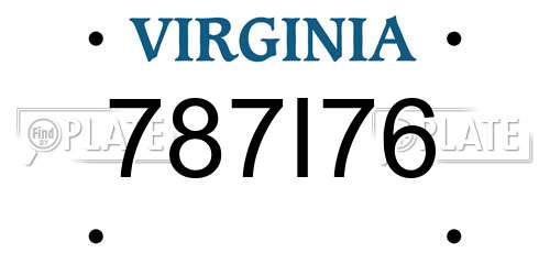 787I76 Virginia License Plate