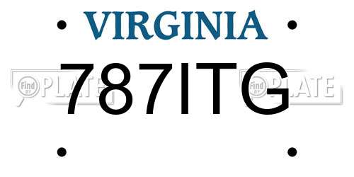787ITG Virginia License Plate
