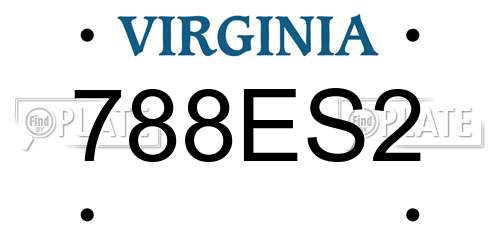 788ES2 Virginia License Plate