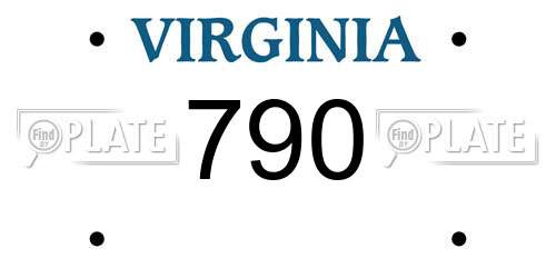 790 Virginia License Plate