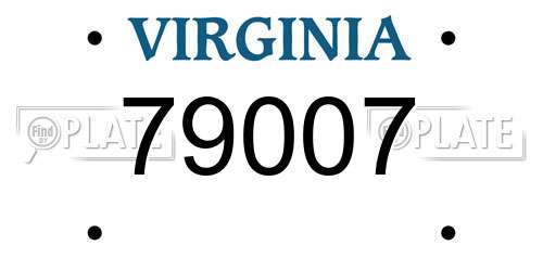 79007 Virginia License Plate