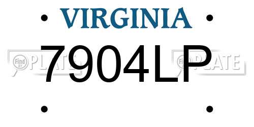 7904LP Virginia License Plate
