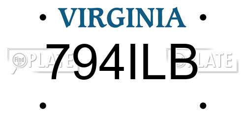 794ILB Virginia License Plate