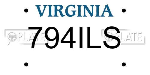 794ILS Virginia License Plate