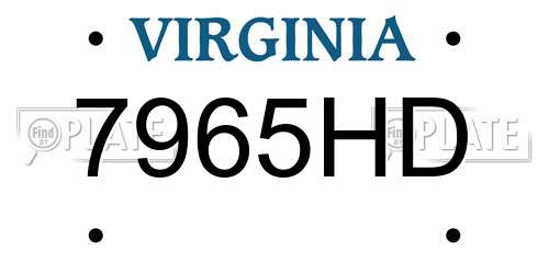 7965HD Virginia License Plate