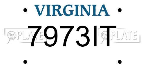 7973IT Virginia License Plate