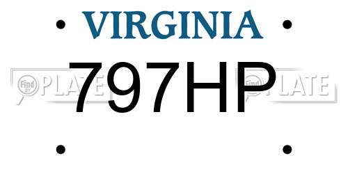 797HP Virginia License Plate