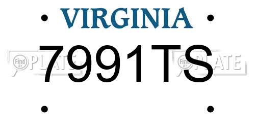 7991TS Virginia License Plate