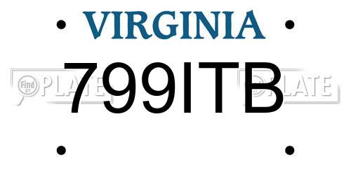 799ITB Virginia License Plate