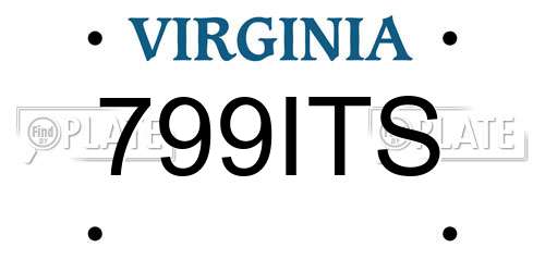 799ITS Virginia License Plate