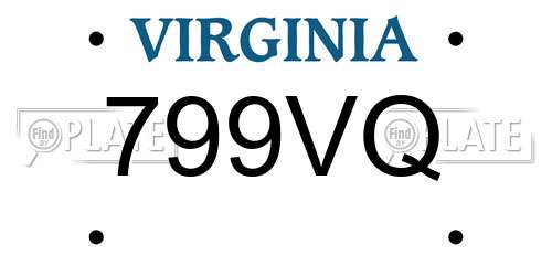 799VQ Virginia License Plate
