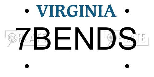 7BENDS Virginia License Plate
