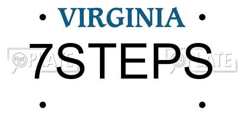 7STEPS Virginia License Plate