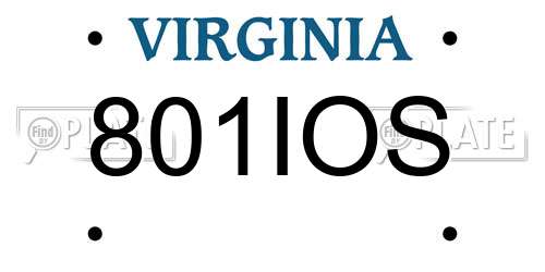 801IOS Virginia License Plate