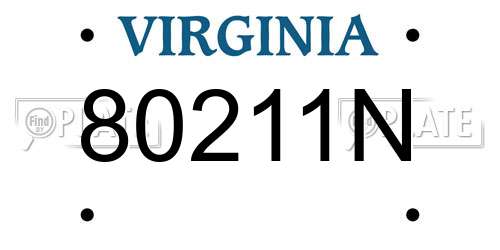 80211N Virginia License Plate